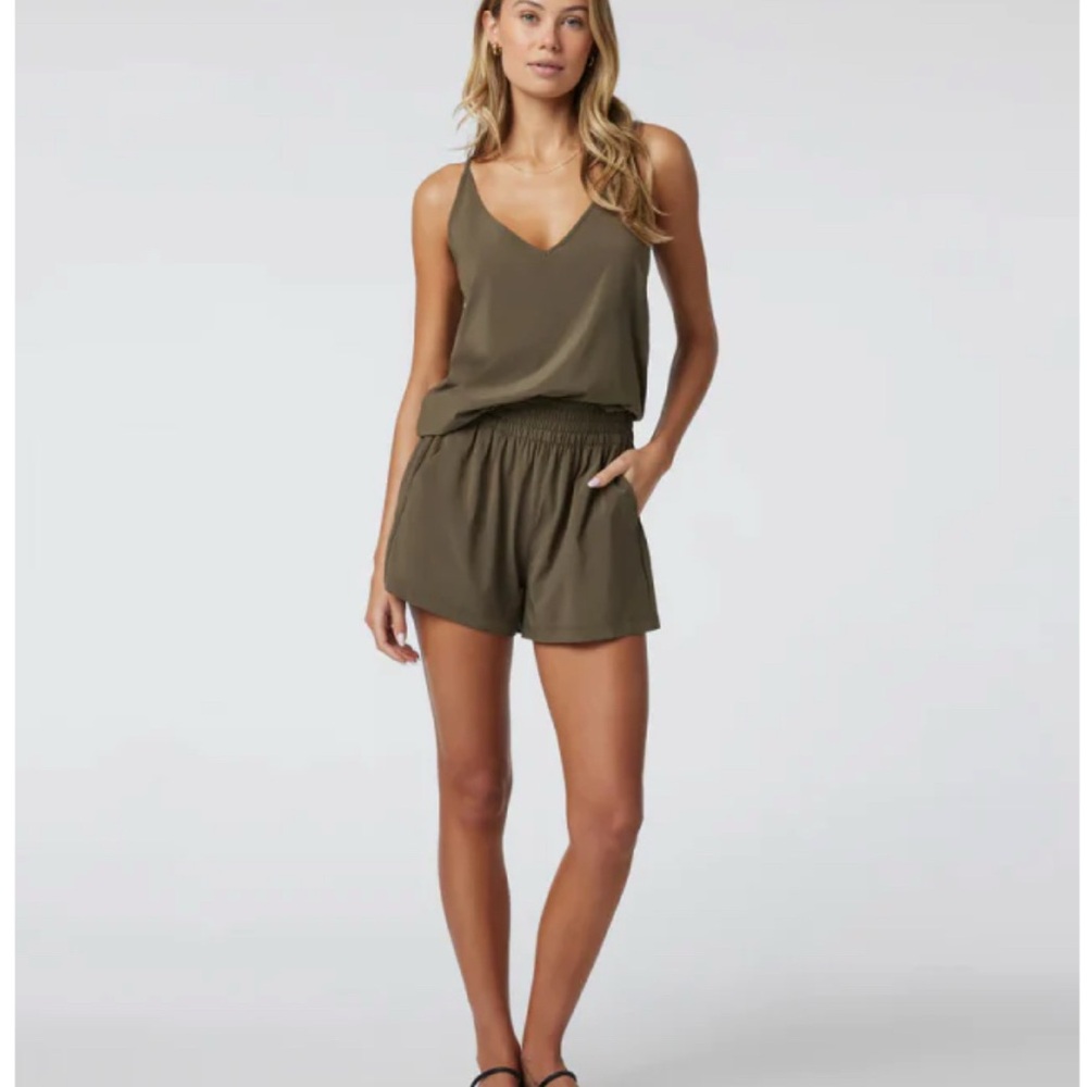 Olive Green Vuori Villa Shorts